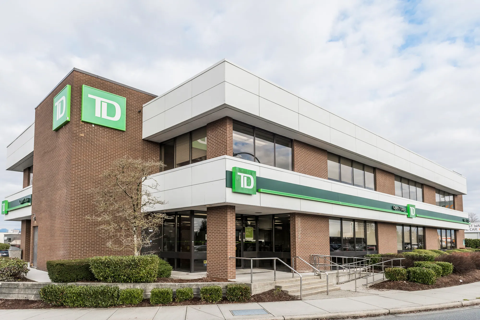 Commercial exterior renovation for TD Bank completed by Master Painting & Renovations